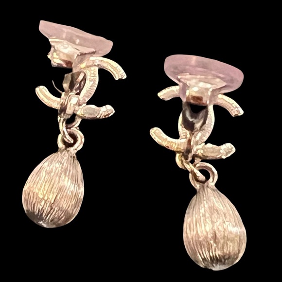 Chanel CC Teardrop Earrings - Picture 4 of 5